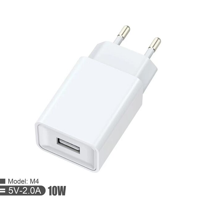 10W QC Europese wandlader,5V/2A, compact, zwart/wit, kleurdoos