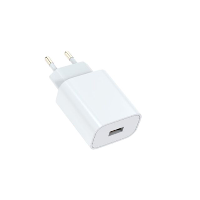 QC 18W USB-A snellader, US Plug, Multi-Voltage Output, Compact PE Pack