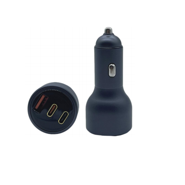 95W Autolader, Dual Type-C + USB-A, 65W PD Fast Charging