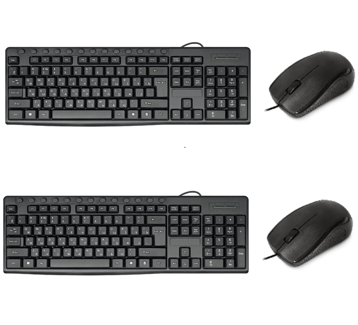 Kabeld waterdicht Multimedia Keyboard & Mouse Set 104-Key+13 Hotkeys / 1200 DPI HIPS Aanpasbaar