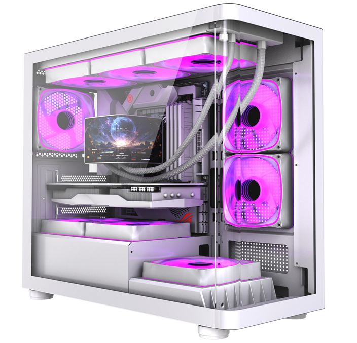 ATX Mid-Tower Gaming Case. Boogglaspaneel. 360mm radiator ondersteuning.