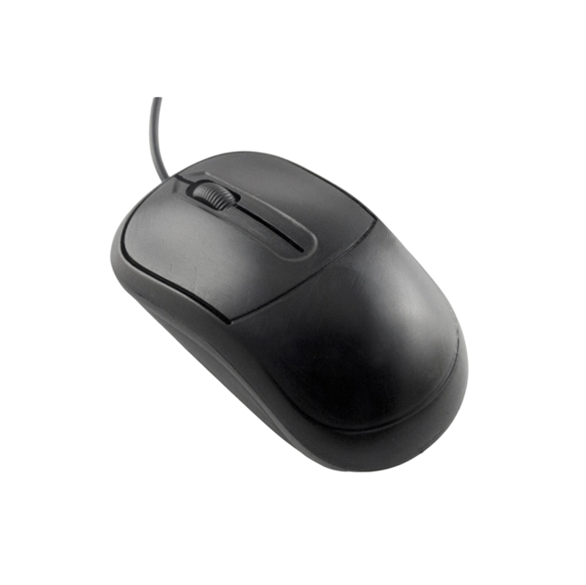 3D bedrade muis voor kantoor, 1200 DPI precisie, HIPS 53g lichtgewicht, 1,1m kabel, aangepast logo met zeefdruk
