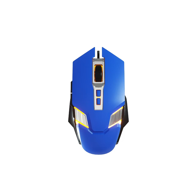 7D Game Mouse met RGB-logo, 3600 DPI verstelbaar, 3 miljoen klikken en gewichtgevoel, 1,5 m gevlochten kabel (Zwart/Zilver)