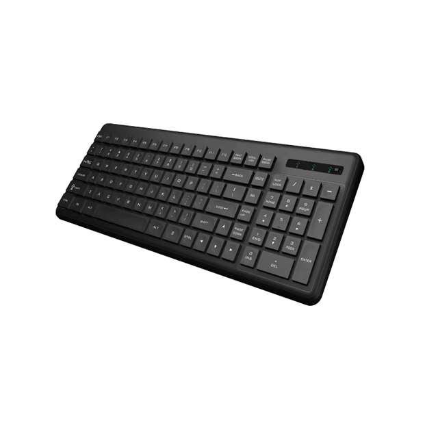 Rechargeable 2.4G Bluetooth Wireless Keyboard 89 Keys Waterproof ABS Type-C 500mAh Black Multi-Language