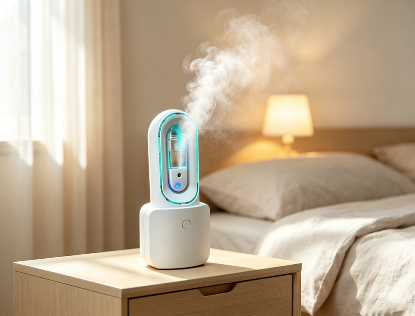 1600mAh Touch Bladeless Fan & Humidifier met 6 kleuren warm licht