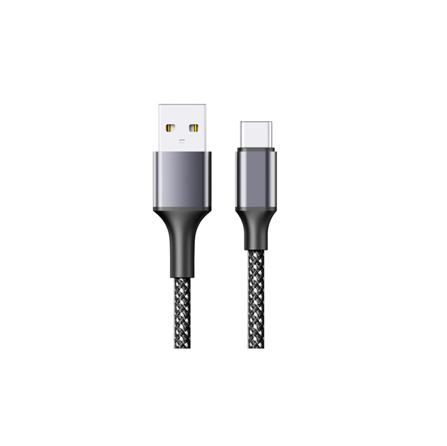 USB2.0 Magnetische terugtrekbare snellaadkabel,type-C tot A, 3A/480Mbps, 1M gevlochten