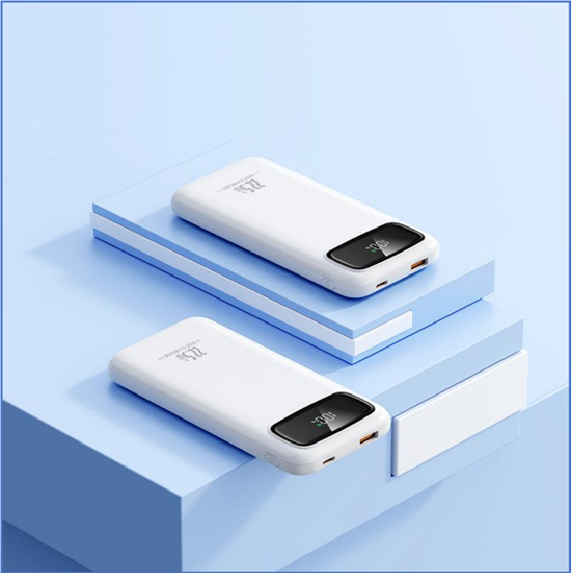 10000mAh 22.5W Smart Display Powerbank, Type-C PD Snelladen, Digitaal Scherm & Vliegtuig Goedgekeurd