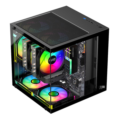 MATX/ITX PC Case ondersteunt grafische kaarten tot 320mm CPU koelers tot 165mm 1 HDD 2 SSD's 3 X 12CM Vans voor geld