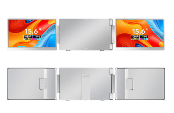 2 * 15,6-inch Full View FHD Laptop Monitor 16/9 Aspect Ratio 1920 * 1080 IPS High Definition Resolution Type-C 3.1 Interface Ondersteuning HDR Screen Flip